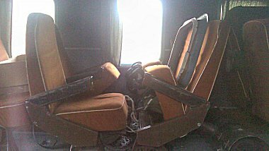 Mi-8P, 618, cabin seats secured for transport
