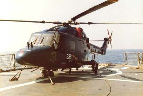 Westland Lynx HAS.2, on HMS Coventry in 1980 (Thanks to Steve Hale for the photo)
